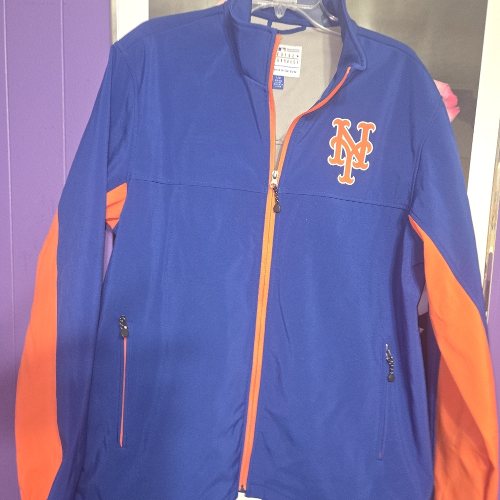 NY METS Windbreaker Jacket L NWT
